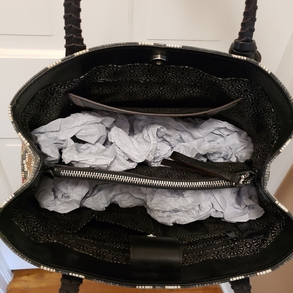 EC Brighton Africa Stories "Safara" Coated Canvas Painted Handbag Tote, … - Picture 8 of 12